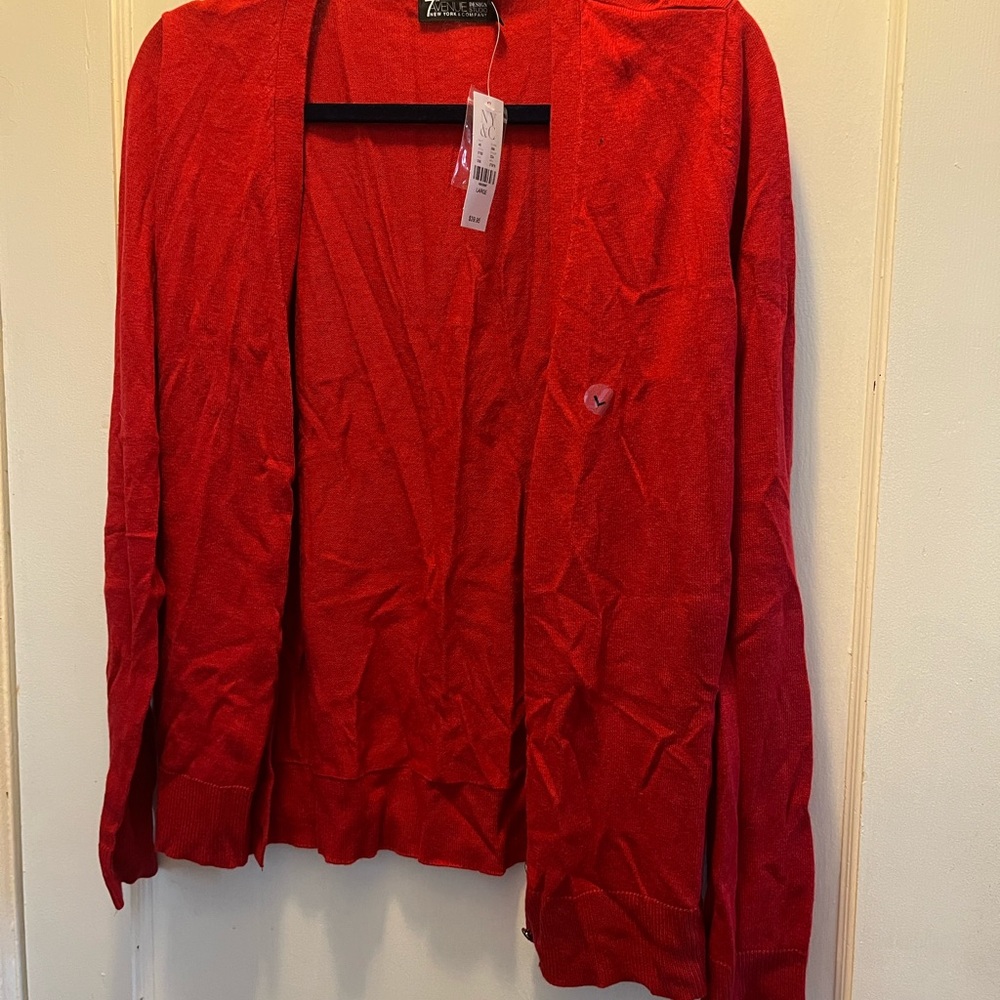 Avenue Vibrant Red Women's Cardigan